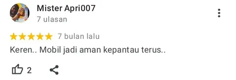 Ulasan Google Maps dari Mister Apri007, bintang 5: Keren.. Mobil jadi aman kepantau terus.